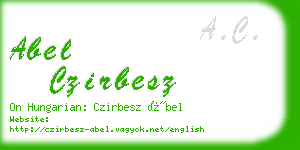 abel czirbesz business card